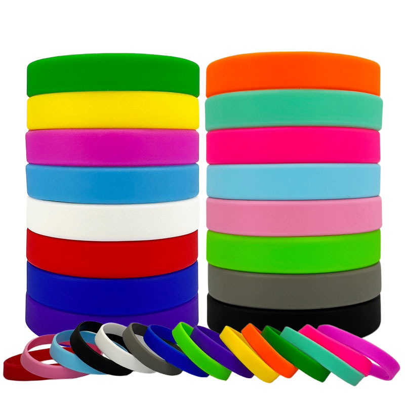 Inventario de color sólido pulsera de silicona deportiva para niños adultos simple equipo de pulsera de goma brazalete soporte personalizado image 23
