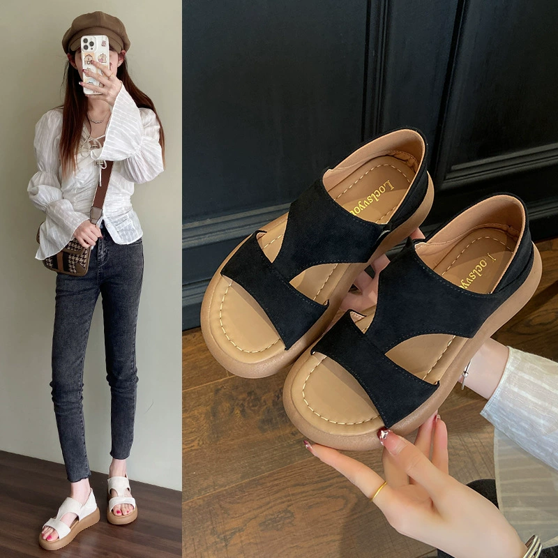 Сандалии, летняя нескользящая обувь, большой размер, мягкая подошва
