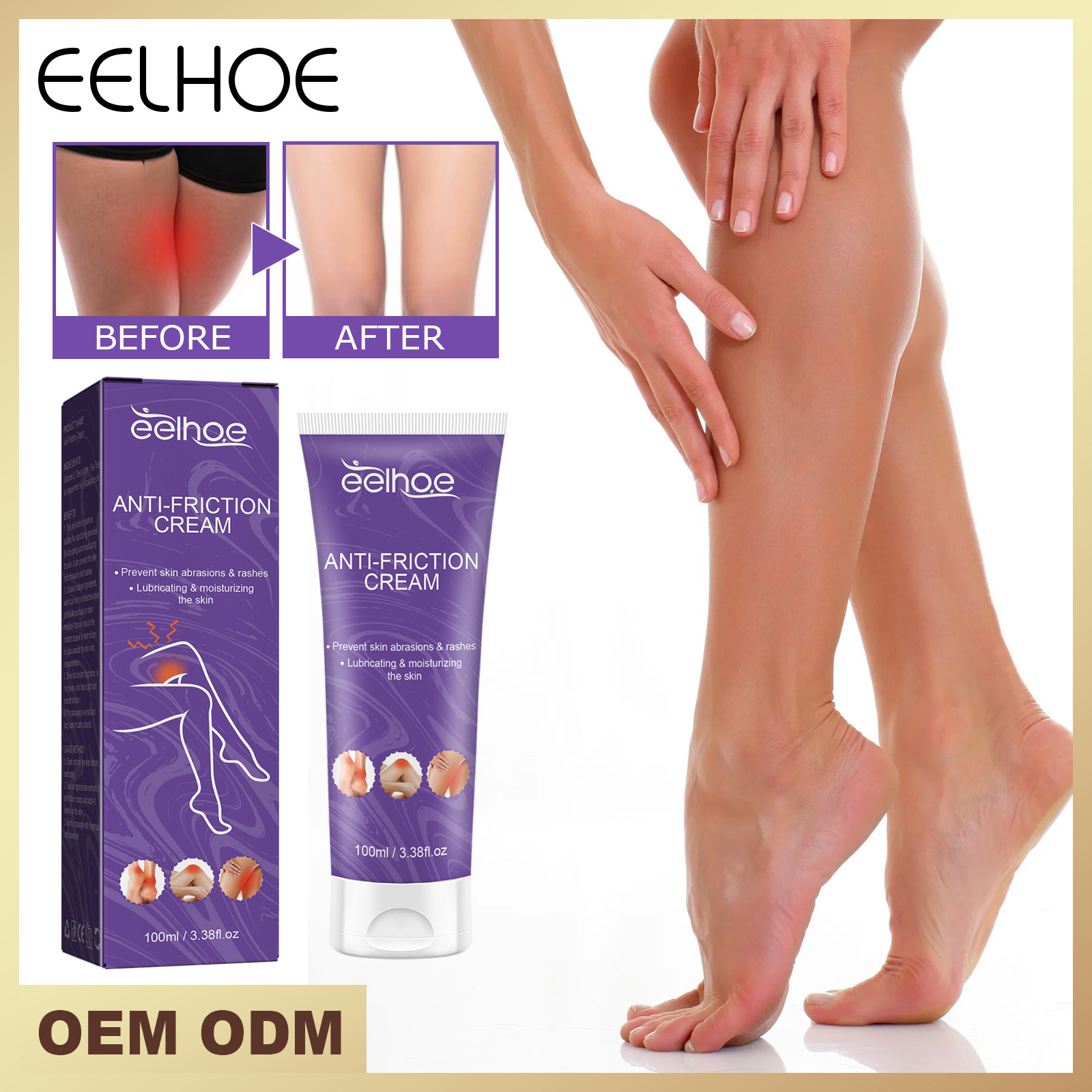 Anti friction belle crème corps peau égratignure talon cuisse bras intérieur Anti friction crème pour le corps_voghion.com