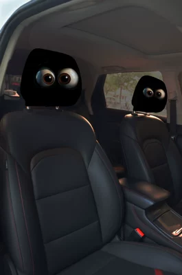 Universal seat cover Cross-Border Car Headrest Cover with Female Ghost - 14-double-sided-printing-1pc-26cm28cm
