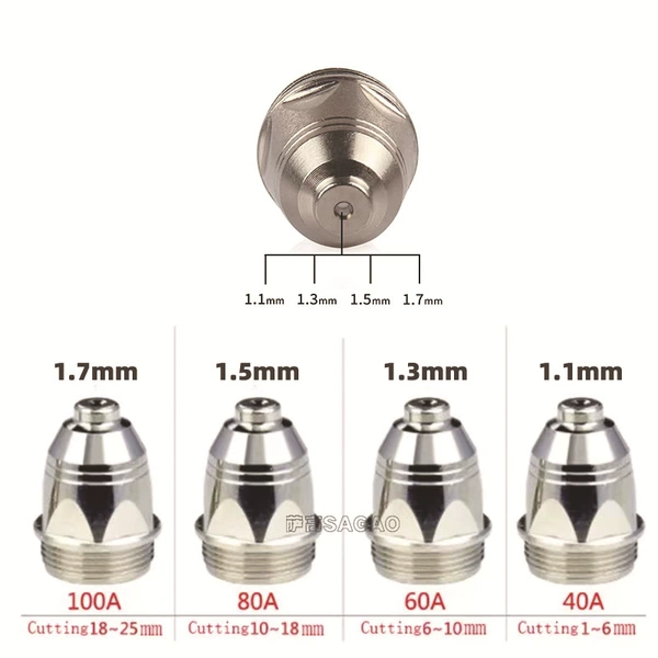 (1 nozzle hole 1.1 + 1 electrode)