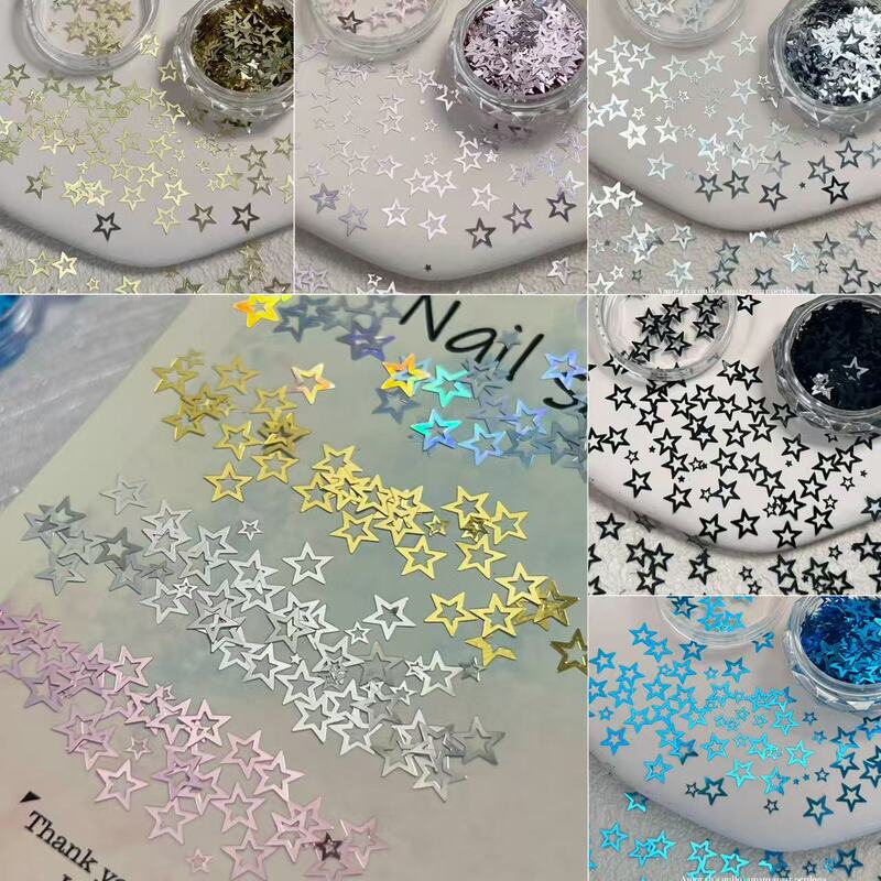 Hollow Pentagram Nail Art Sequins, Ultra-thin Star Glitter Flakes, Ins-style Nail Art Decorations Hollow Pentagram Nail Art Sequins, Ultra-thin Star Glitter Flakes, Ins-style Nail Art Decorations