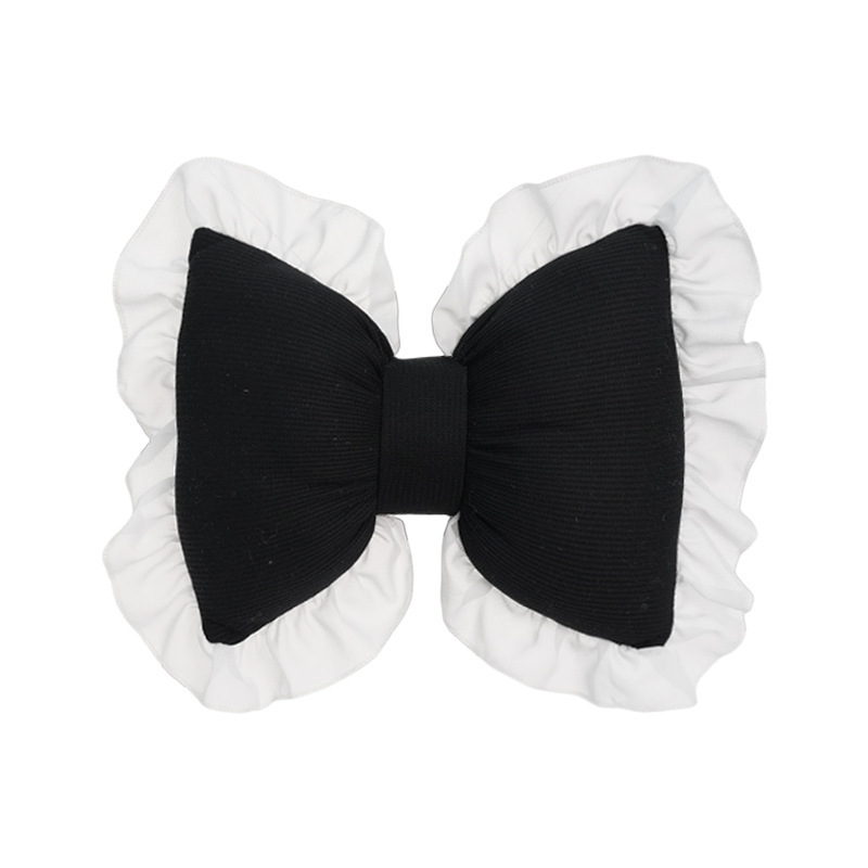 (2개) FOUR SEASONS GENERAL MOTORS HEADREST 허리 레이스 나비 자동차 헤드 레스트 편안한 통기성 와플 자동차 쿠션