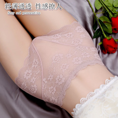 顏蓓薇內褲女蕾絲性感大碼胖mm透明夏季薄款新款高腰廠家貨源917