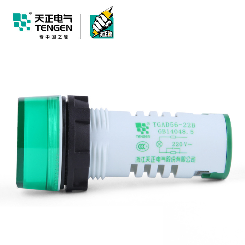 TENGEN天正 TGAD56-22B指示灯标准加长型信号灯LED红绿黄220V380V