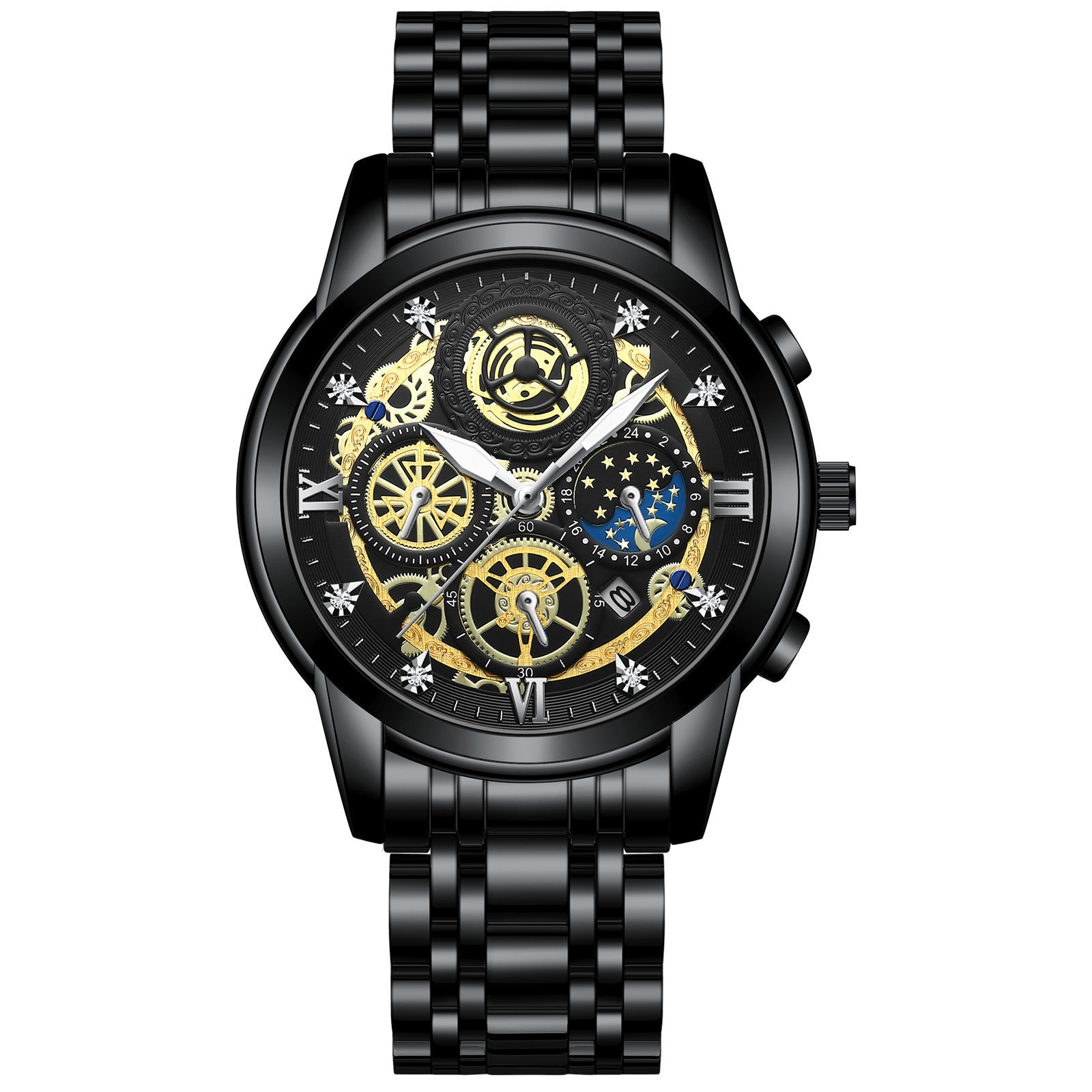 Reloj de cuarzo para hombre hueco nuevo concepto de correa de acero transfronteriza reloj de regalo creativo reloj de regalo