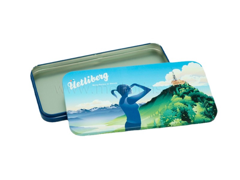 马口铁方罐 天地盖长方罐 扁长方形盒钢笔盒