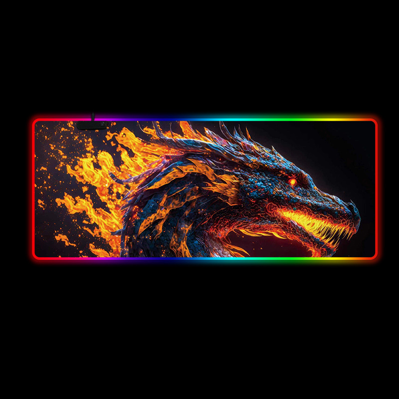 E-sports juego LED luminoso gran mouse pad RGB teclado pad mouse pad moda nacional mouse pad de dibujos animados anime