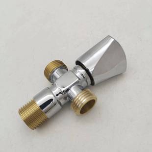 Foreign Trade Copper Double Out Slow Opening Angle Valve Copper Tooth Slow Opening Three-way Triangle Valve Indoor and Outdoor Water Inlet Switch