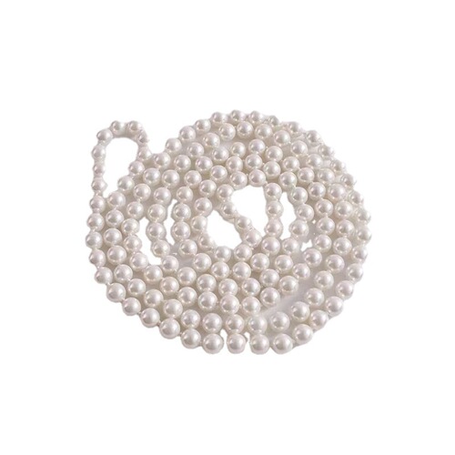 Star's same style pearl necklace, versatile multi-layered sweater chain, elegant and noble long necklace for women, double layered chain