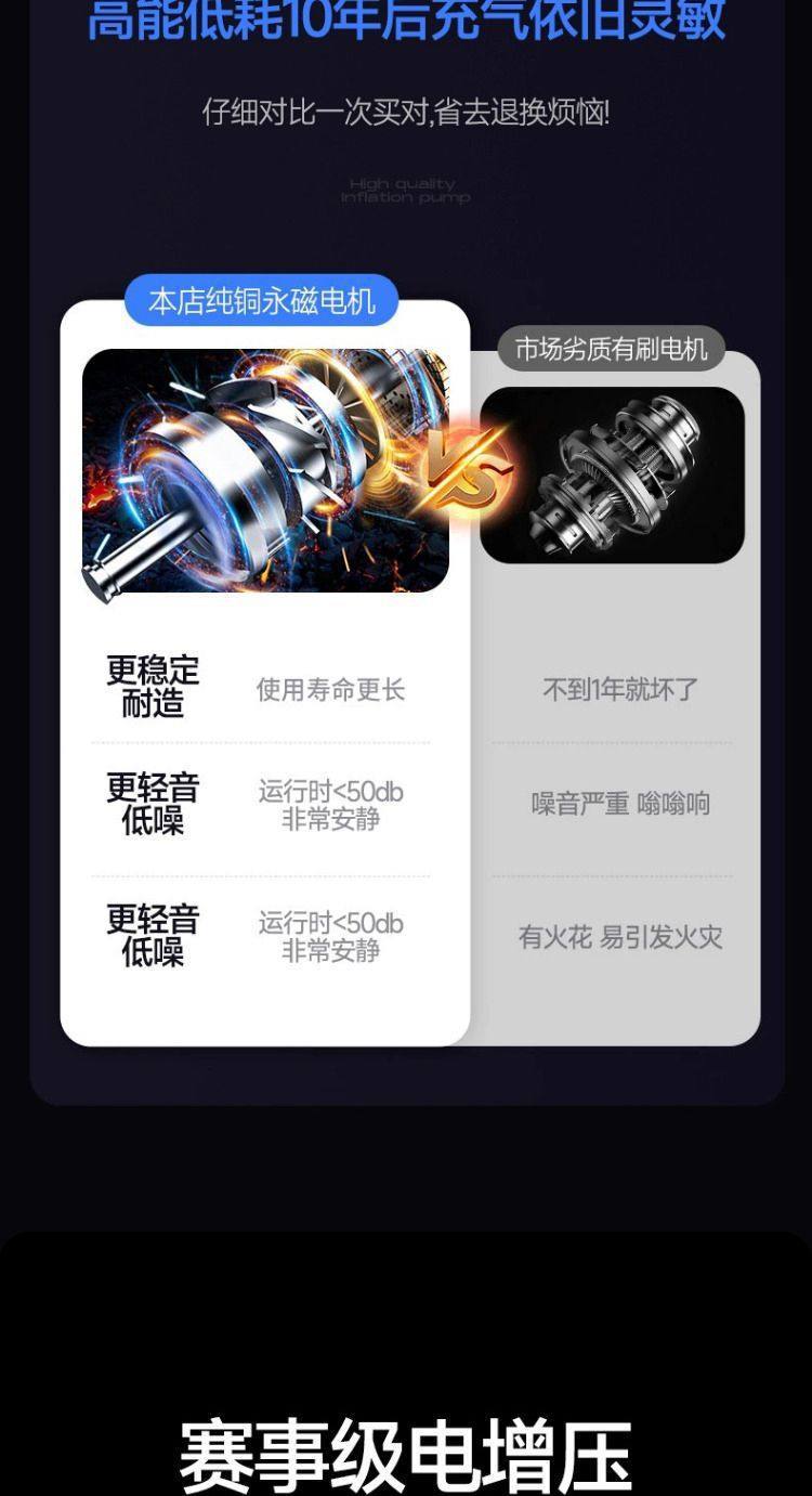 Cross-Border New Model Car-Mounted Dual-Bar High-Power Air Pump, Multi-Functional Car Air Pump, Household Portable Air Pump