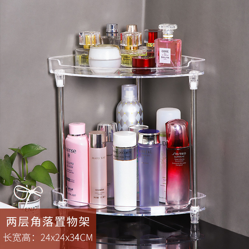 Suministro directo de fábrica baño rack de almacenamiento Acero inoxidable ponche-libre artículos de tocador almacenamiento rack cosméticos Almacenamiento de escritorio