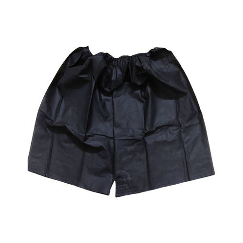 Black Disposable Short Shorts for Men, Plus Size, Flat-Front Underwear, Sauna Shorts, Beauty Salon Massage, Foot Bath Shorts, Breathable