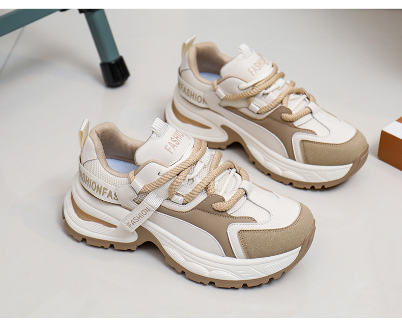 Dad Shoes Women's Trendy Versatile Thick Sole Breathable Trainers_voghion.com