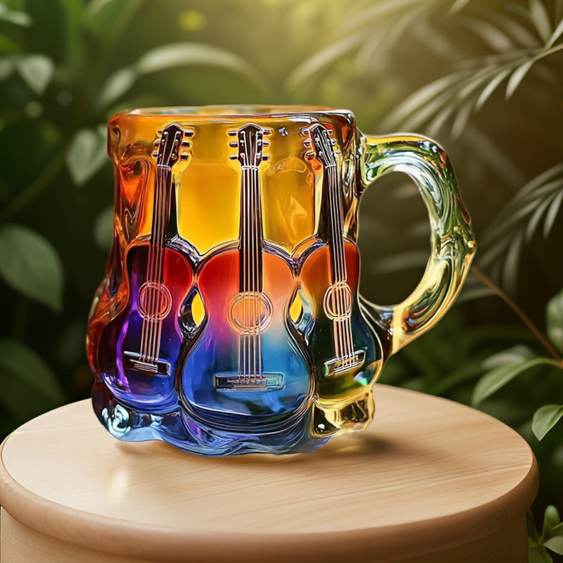 国境を越えた新製品ペイントブックマグギターコーヒーカップ工芸品マグカップ絵画工芸品装飾品|undefined
