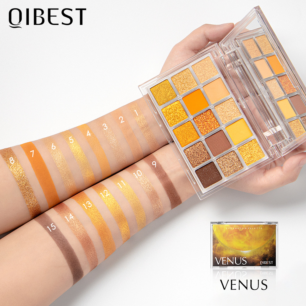 carina QIBEST Sterrenhemel aarde aardappelpuree parelmat gouden uienpoeder 15 kleuren oogschaduwplaat_voghion.com