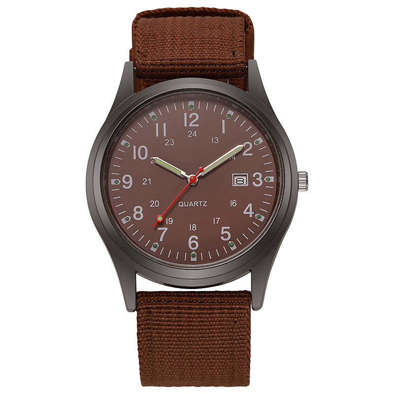 Nueva ropa de lona, relojes para hombres, relojes de regalo de moda casuales, relojes militares, calendario, relojes deportivos para estudiantes, relojes de cuarzo
