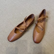 软皮版~玛丽珍鞋2025秋季新款复古女鞋秋季平底鞋百搭小皮鞋单鞋