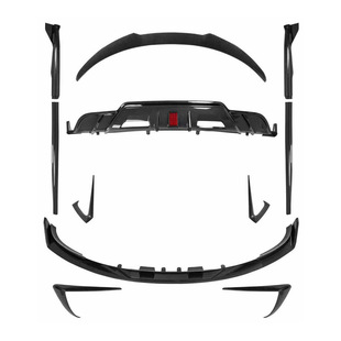 Suitable for Tesla Model3 with Lighted Rear Lip Model3 Modified Turbo Front Shovel Side Skirt Rear Wing Front Wind Knife