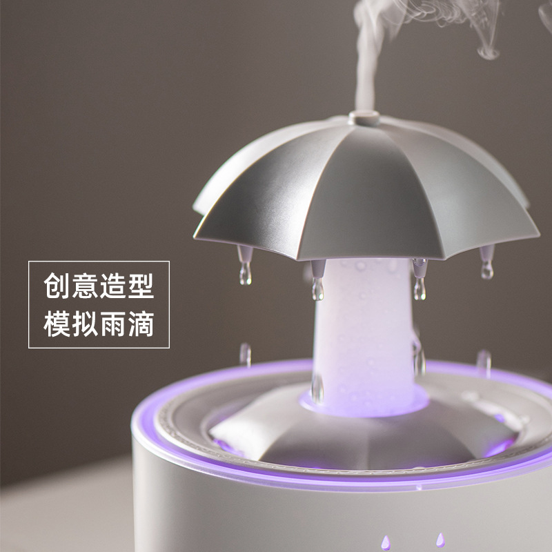 クロスボーダー爆型カラフルな雨滴アロママシン回転水滴加湿器リモコン家庭用オフィス補水清浄機|undefined