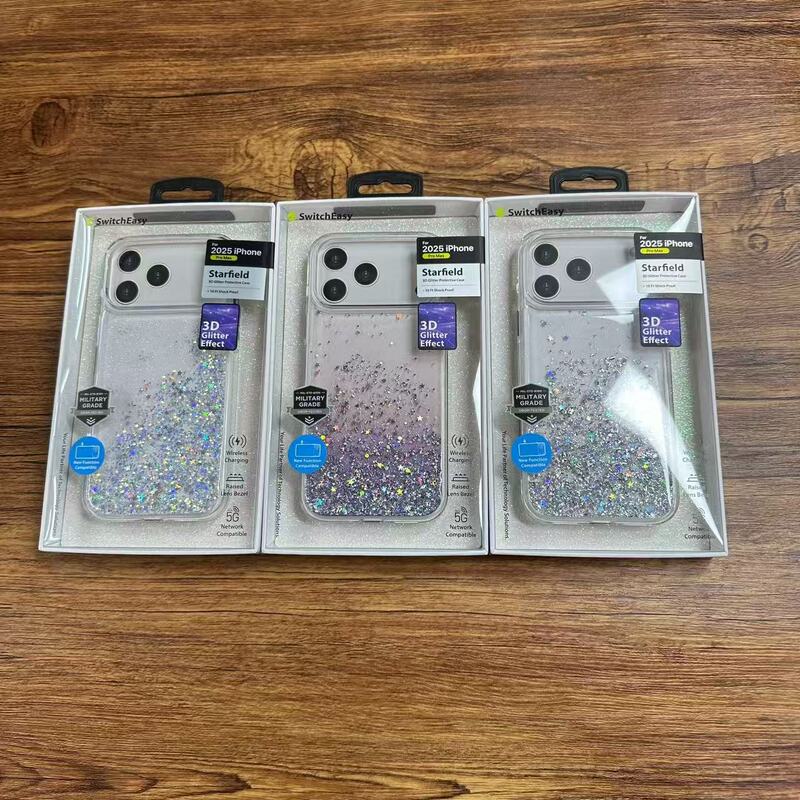 SwitchEasy鱼骨星砂适用于苹果iphone17Pro max滴胶闪粉手机壳|undefined