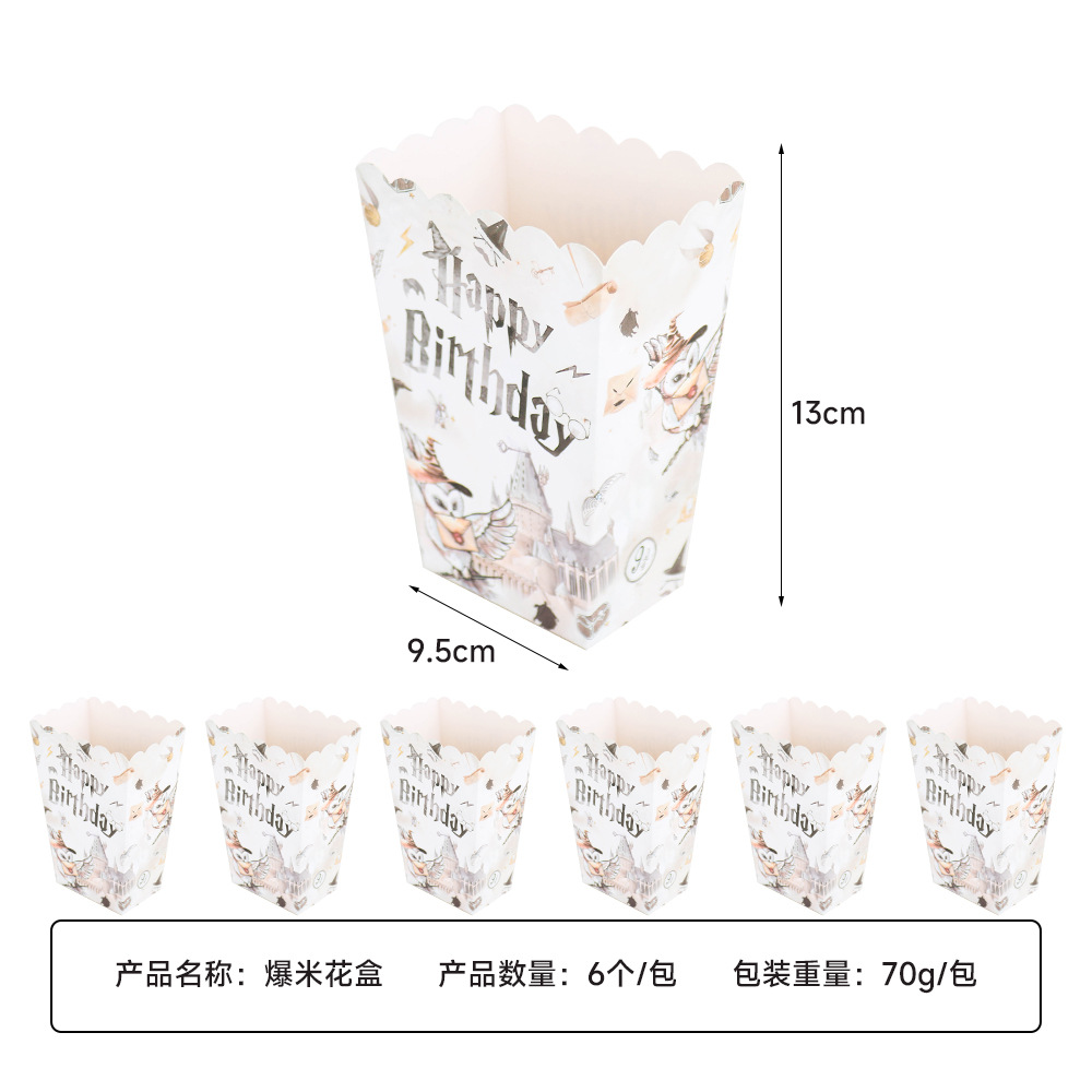 Caja de palomitas de maíz 6 piezas 1 paquete