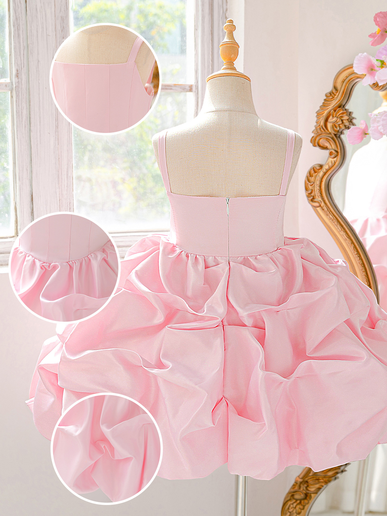 Amazon vestidos de flores de flores de flores de boda vestidos de flores de fiesta de cumpleaños de princesa fábrica directa