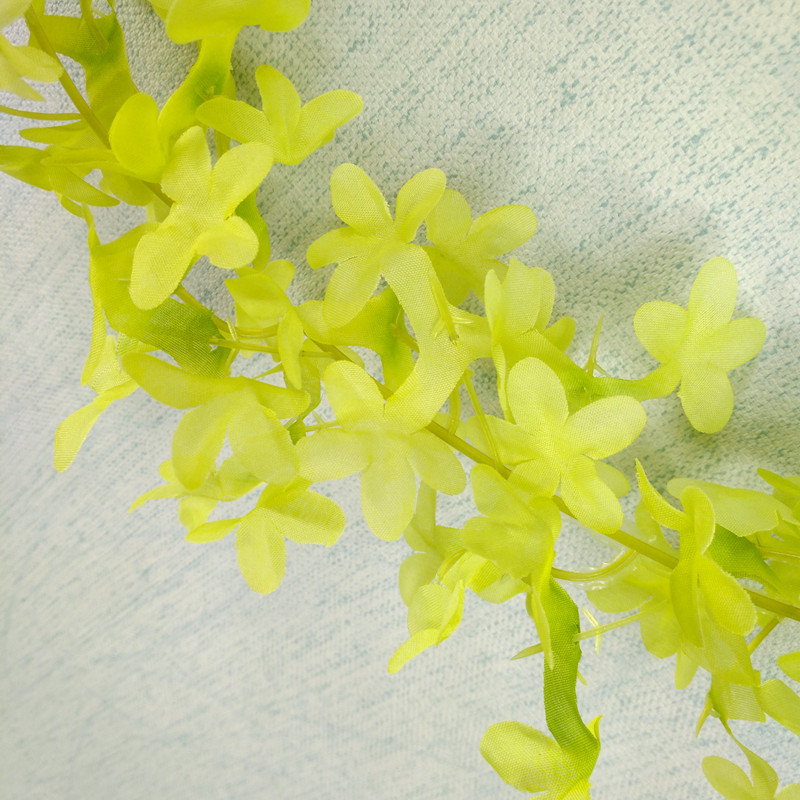 Lilac Fake Vine Artificial Plastic Flower String Garland Indoor Ceiling Air Conditioner Pipe Wrap Wholesale_maomaolike.com