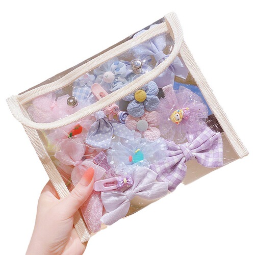 Korea's new children's hairpin princess set hair accessories girls' mesh hairpins cute baby hair accessories that don't hurt hair