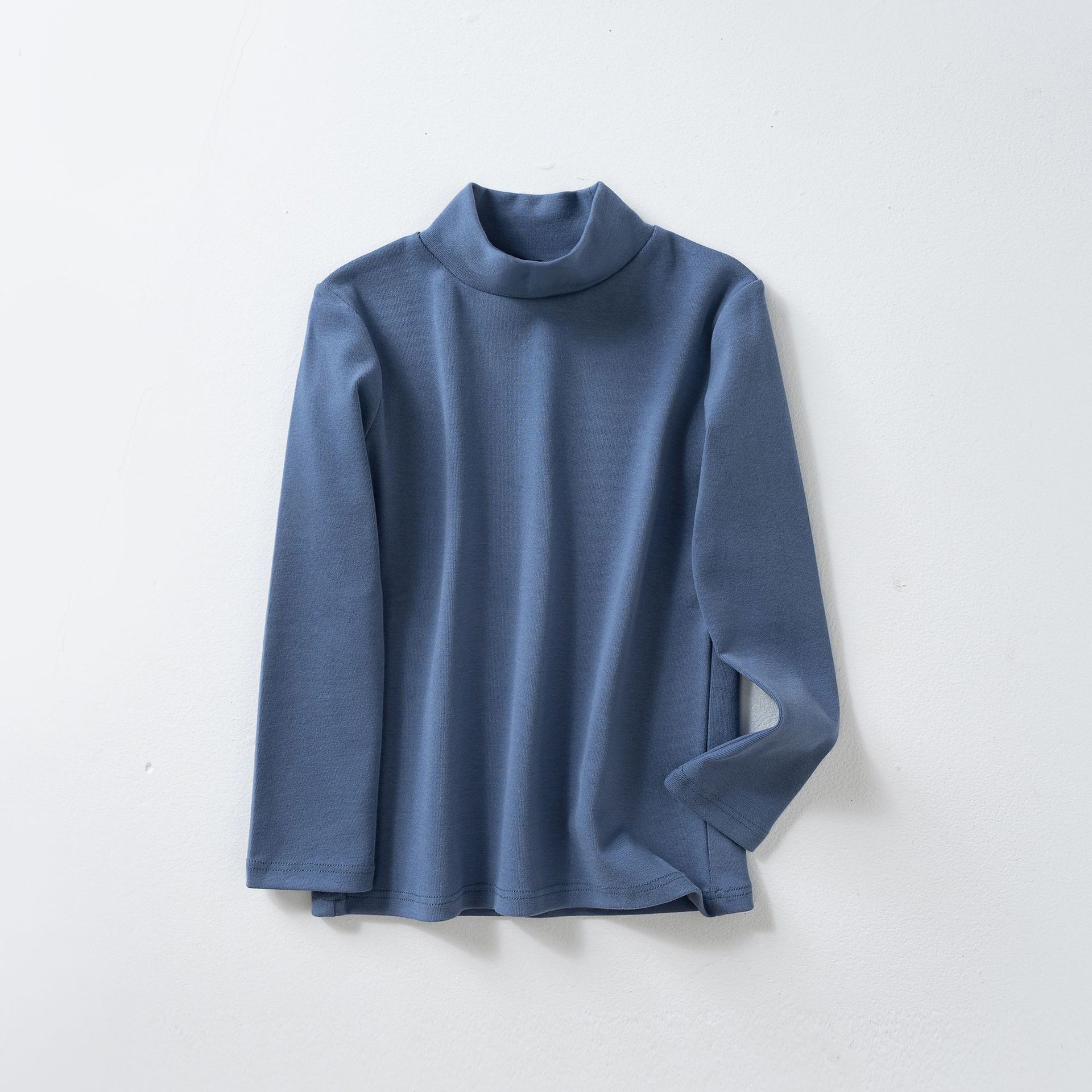 Camiseta térmica de otoño e invierno para niños, ropa infantil clase A, camisa de otoño para niños, camiseta interior de cuello medio alto de color liso para niñas.