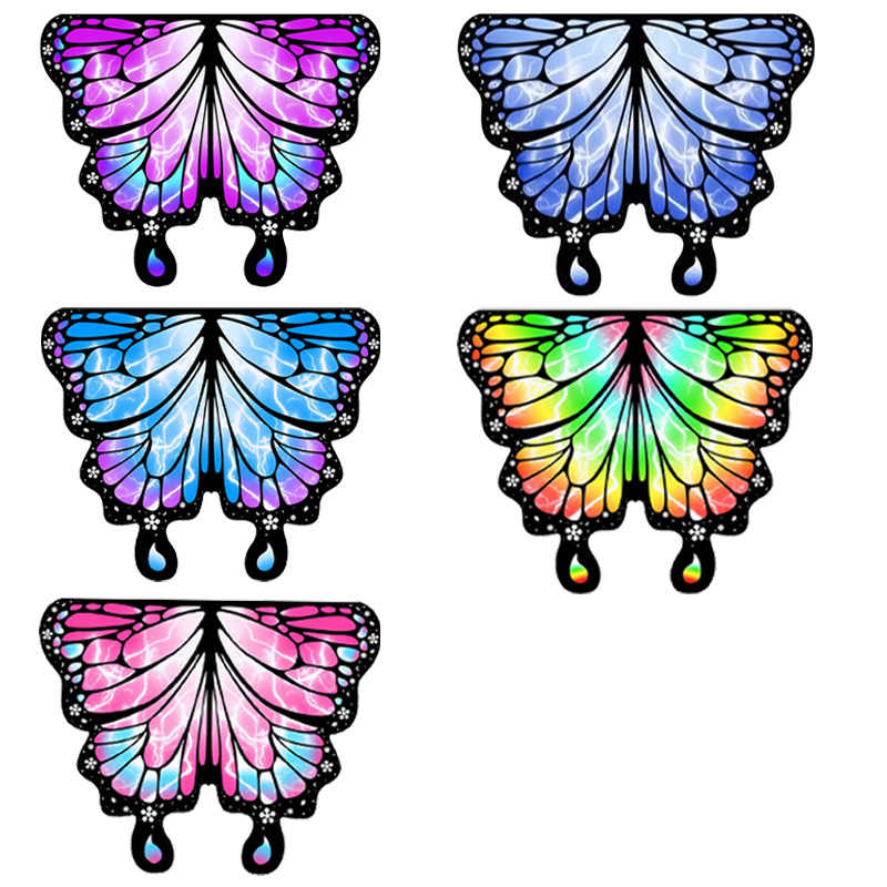 Transfronterizo padre-hijo mariposa capas de fiesta giratoria alas capas de impresión digital capas de punto de color nuevo