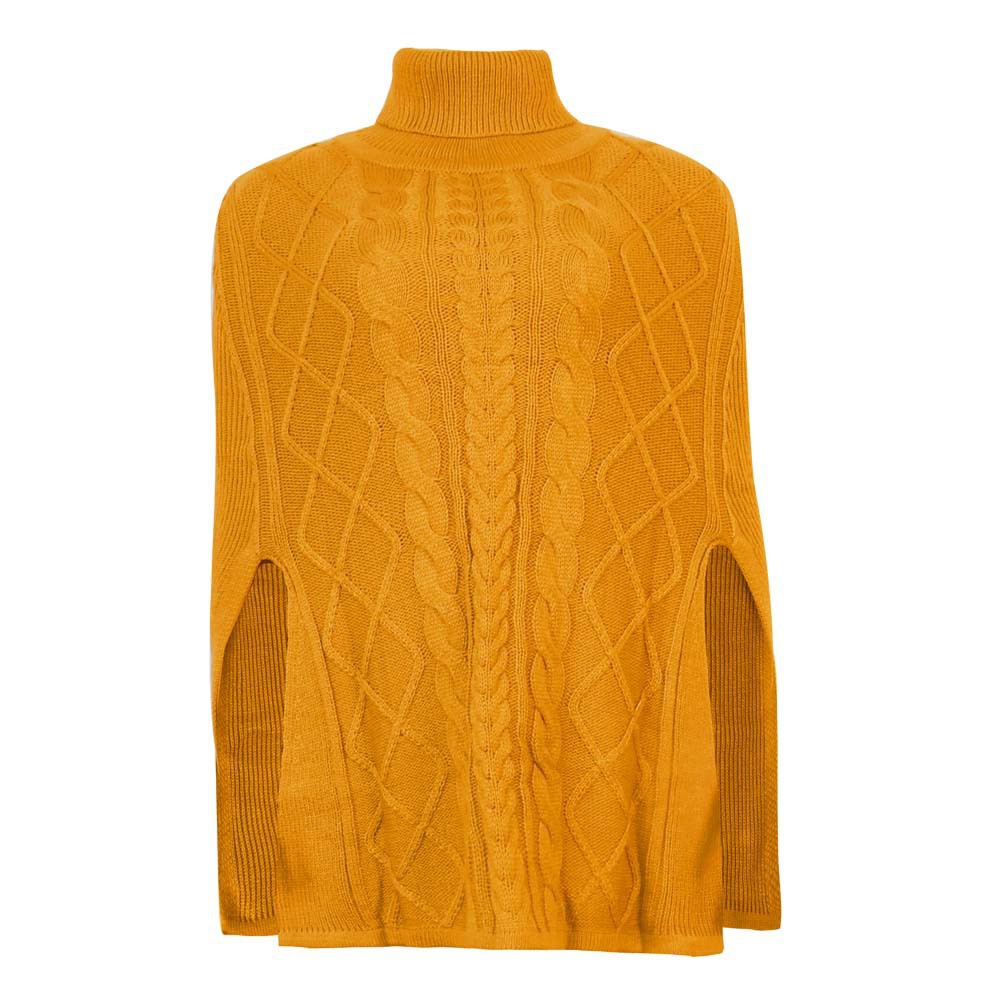 Europa y los Estados Unidos comercio exterior transfronterizo otoño y invierno nuevo estilo de cuello alto color sólido callejero hipster suéter de moda suelta de moda de mujer tela de punto chal image 6
