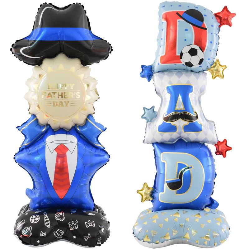 Kit de Globos de Aluminio para el Día del Padre con Letras, Decoración con Tema de Herramientas (Taladro, Martillo, Barba Negra)