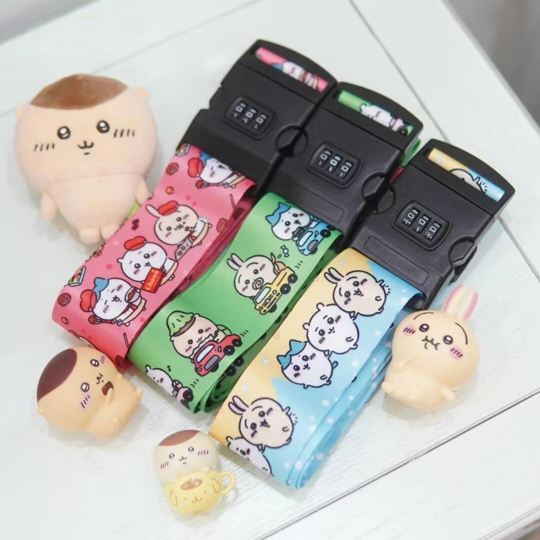 Cartoon Card Waji Luggage Combination Lock Strap Packing Strap Trolley Case Suitcase Consignment Bundles Belt