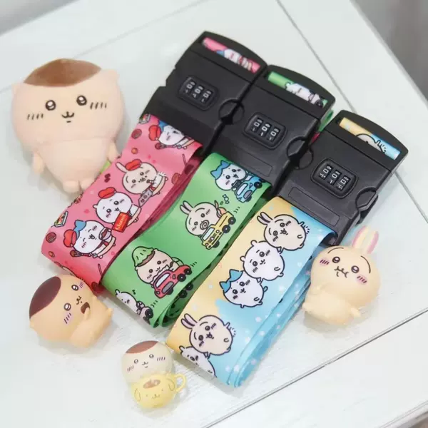 Cartoon Card Waji Luggage Combination Lock Strap Packing Strap Trolley Case Suitcase Consignment Bundles Belt