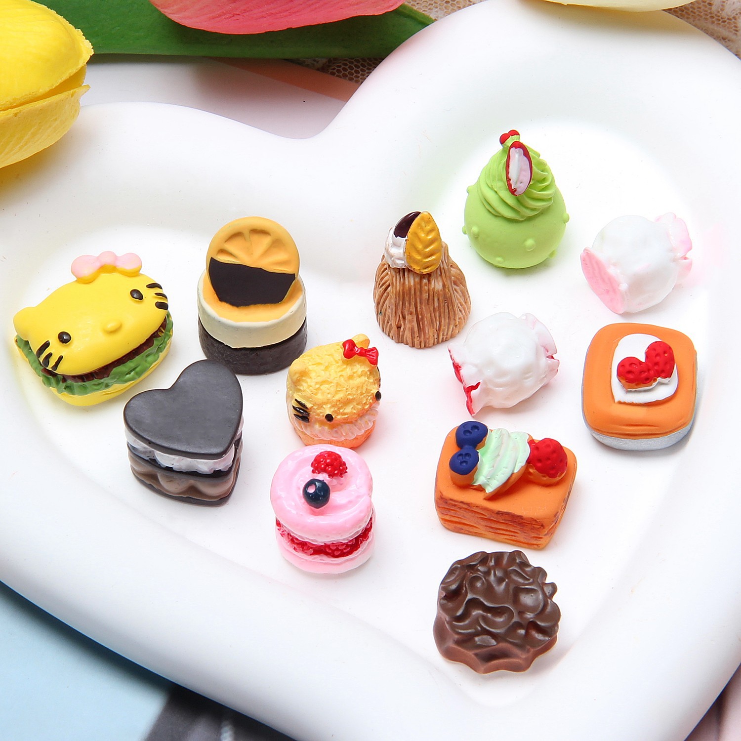 Pastel de juego de comida simulación palomitas de maíz postre bricolaje crema accesorios de goma decoración de la casa zapatos hebilla briy al por mayor