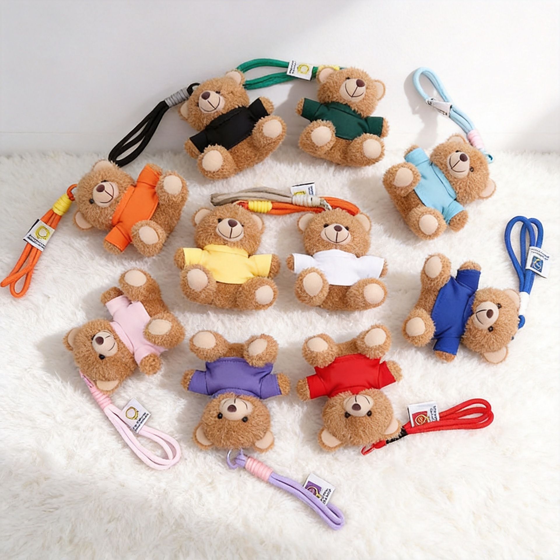 Suéter osos muñecos bolsos colgantes bolsos llaveros muñecas juguetes de peluche regalos de actividad logotipo imprimible