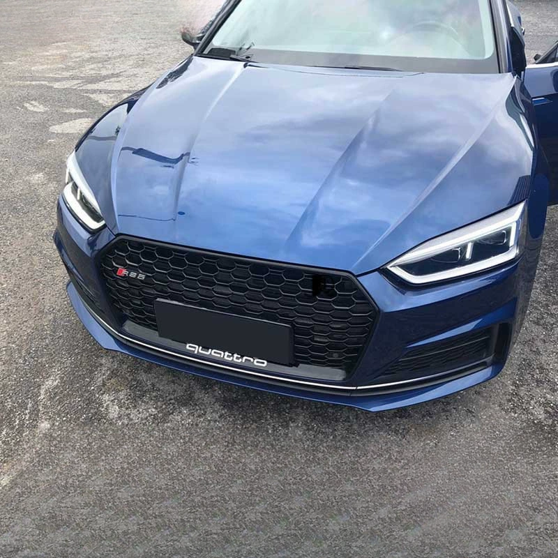 Подходит для Audi A5 17-20 обновление RS5, модифицированная середина решётки, необозначенная сотчатая радиаторная лицевая часть, оптовая продажа