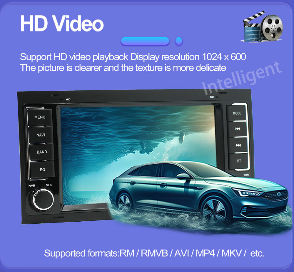 Suitable for Volkswagen Touareg 7inch Car Gps Bluetooth Wireless Carplay Navigation System Central Control Dvd4G Large Screen
