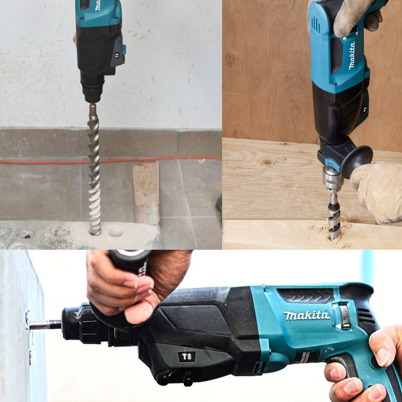 Mu田 Mu田 cuatro坑 martillo eléctrico mango redondo doble propósito taladro de impacto ligero multifuncional hormigón perforación HR2300 eléctrica