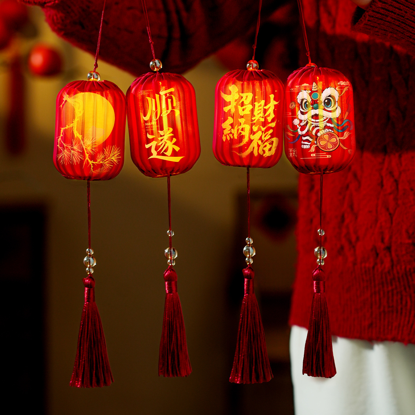 Spring Festival Small Lantern Pendant, Chinese-Style Ancient Lantern, 2027 New Model, Year of the Sheep Glowing Lantern, Traditional Chinese Decoration Finished Product
