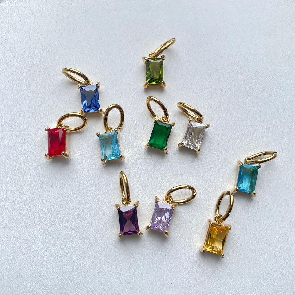 1g Weight Pendant Jewelry Making Type 14K Real Gold Plated, Real Gold Plated Plating Material Birthstone Inlay Material 1 Piece Quantity 304 Stainless Steel Material Geometric Pattern Modern Style, Classic Style Style Waterproof Non Tarnish, Plating Craft 1 Piece 304 Stainless Steel Birthstone PVD Coated Real Gold Plated Geometric Polished Pendant DIY Ornament Accessories 4
