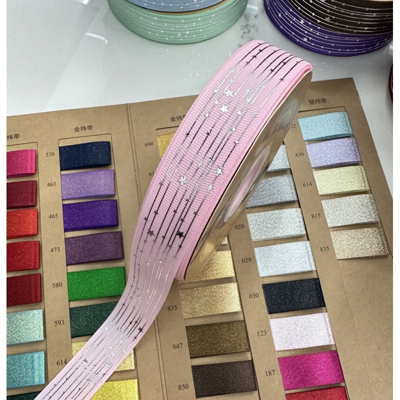 Explosiones transfronterizas estrellas de fijación en caliente galvanizado DIY arco de regalo de fiestas decoración cinta accesorios de ropa