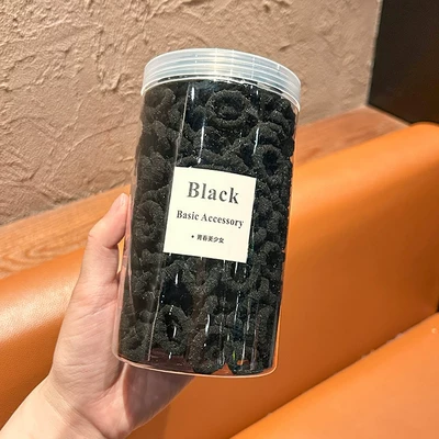 Hair Bands, Durable Hair Accessories for – Saç üçün rezinlər - pure-black-200-sticks-per-can