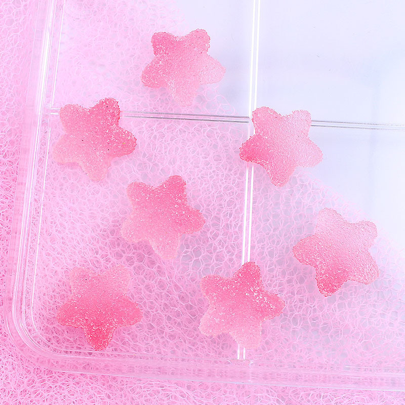 Gradiente de dibujos animados simulación estrella suave caramelo accesorios DIY resina suave pegamento caramelo al por mayor crema pegamento teléfono caso material