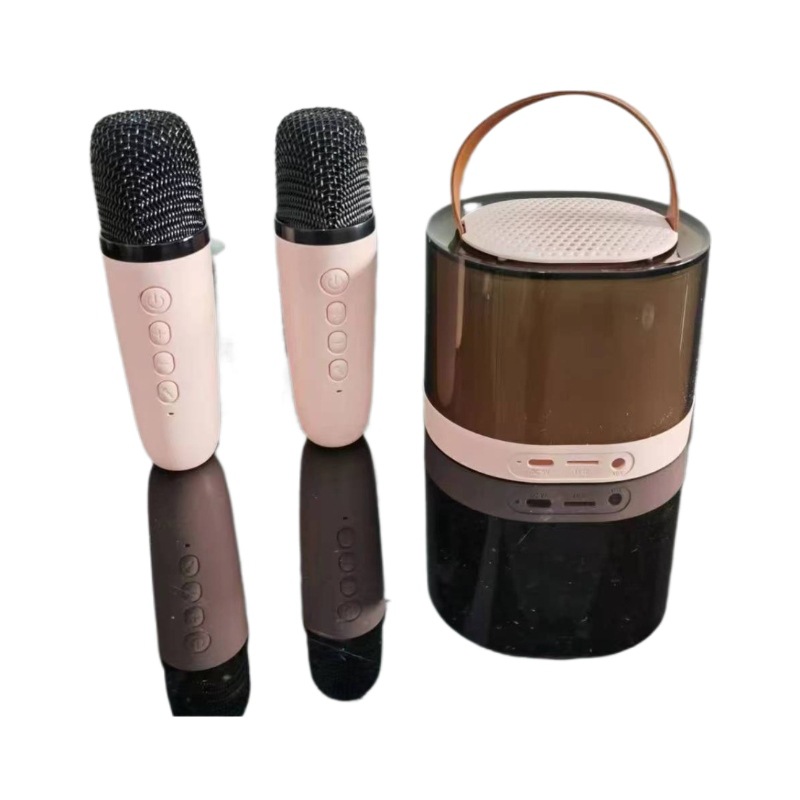 K52 completo LED de luz de audio Bluetooth portátil mini micrófono inalámbrico karaoke micrófono de audio traje transfronterizo