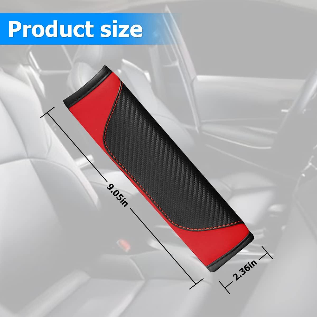 Popular Amazon seatbelt shoulder pad, carbon fiber shoulder protector, breathable leather, soft and safe, wholesale