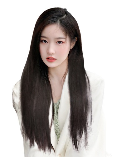 Wig piece for women, one-card seamless hair extension piece, invisible patch, simulated fluffy hair extension, short hair extension for long hair