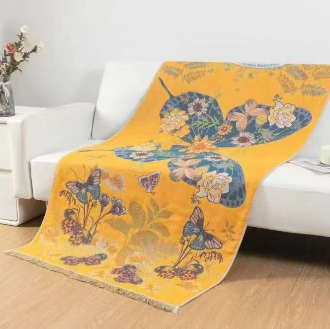 Yellow running spouse butterfly