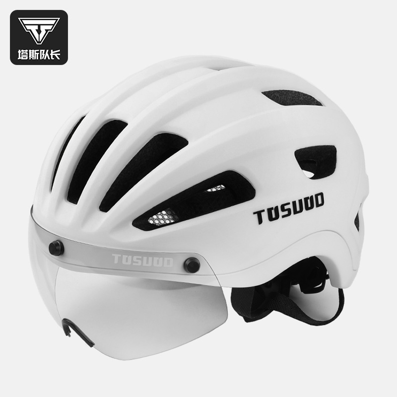 TOSUOD Bicycle Helmet Women's One-piece Breathable Mountain Road Bike Riding Helmet Men's Helmet Bicycle Equipment